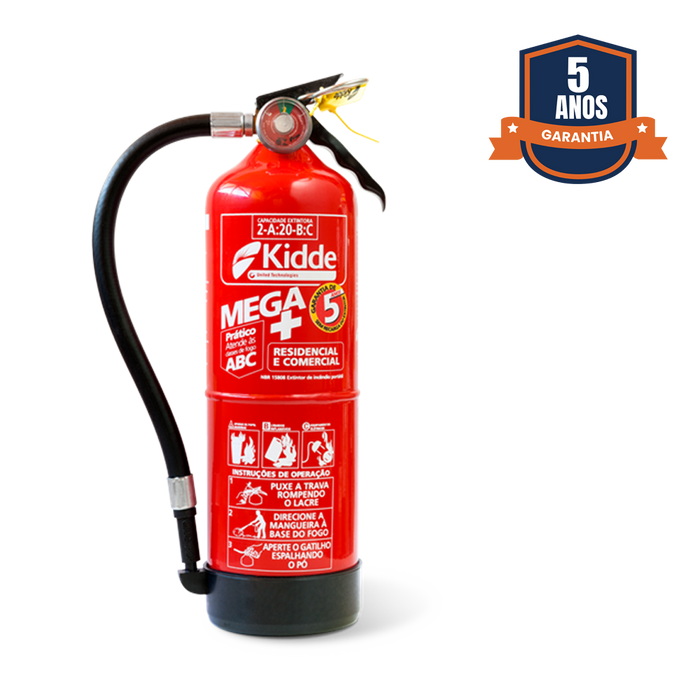 EXTINTOR PÓ ABC 2KG LINHA MEGA KIDDE